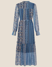 Paisley Print Midi Dress, Teal (TEAL), large