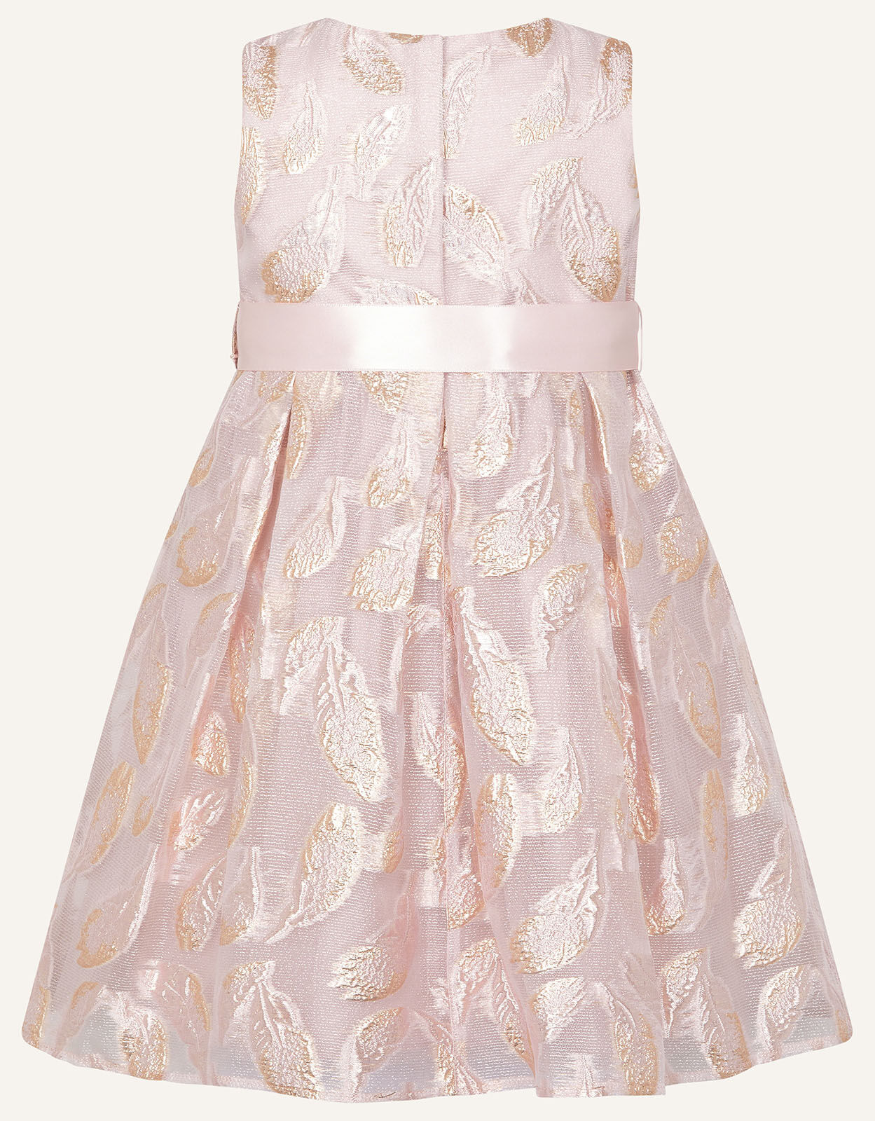 Baby Feather Jacquard Dress Pink