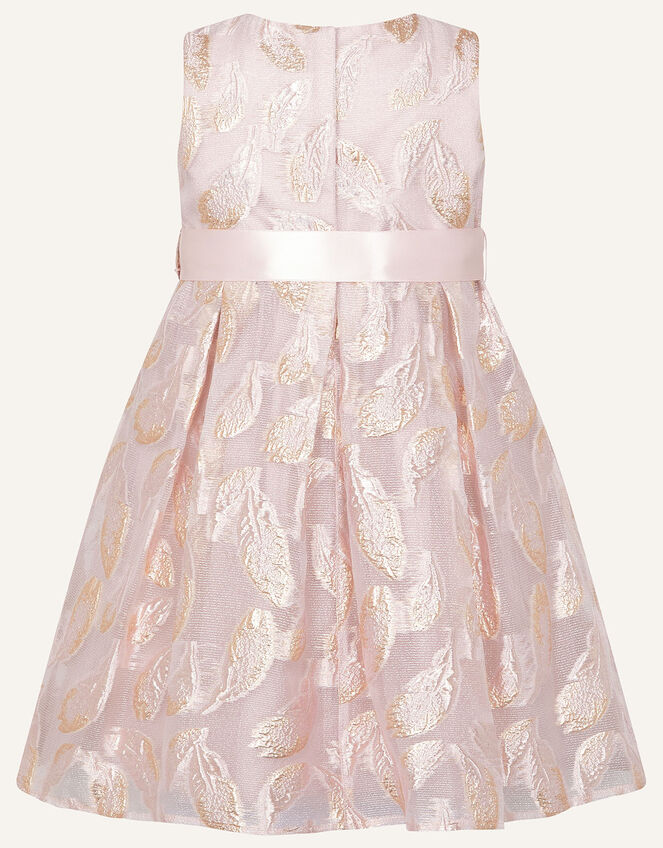 Baby Feather Jacquard Dress, Pink (PINK), large