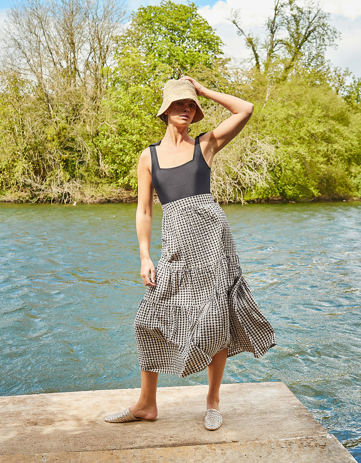 Gingham skirt uk shop