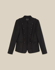 Mallory Military Jacket, Black (BLACK), large
