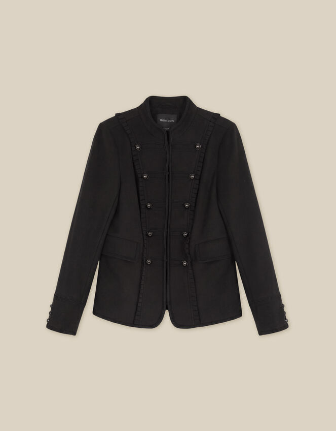 Mallory Military Jacket, Black (BLACK), large