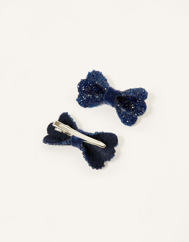 Dazzle Bow Hair Clips, , large