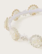Diana Diamante Flower Headband, , large