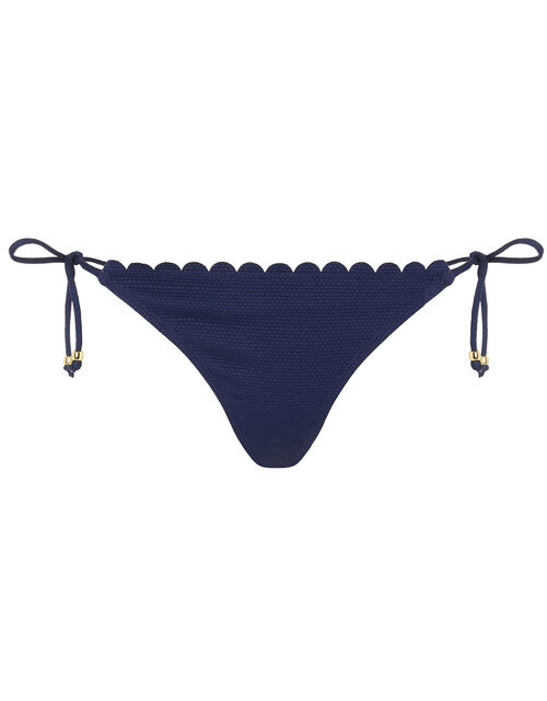 Scallop Bikini Bottom with Recycled Polyester , Blue (NAVY), large