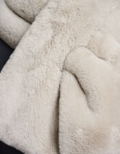 Rino & Pelle Stip Faux Fur Scarf, , large