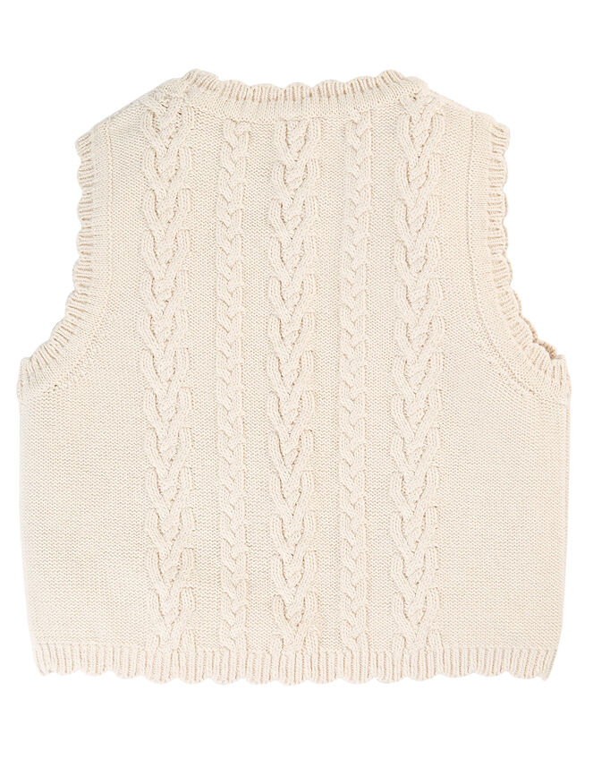 Frugi Floral Embroidered Tank Top, White (WHITE), large