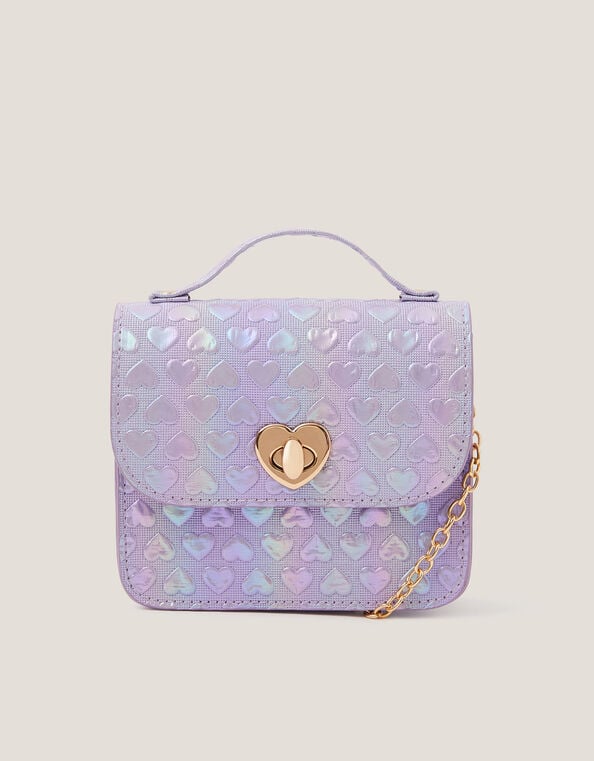 Rainbow Heart Satchel Bag, , large