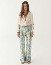 Maison Hotel Dylan Paisley Embroidered Shirt, Ivory (IVORY), large