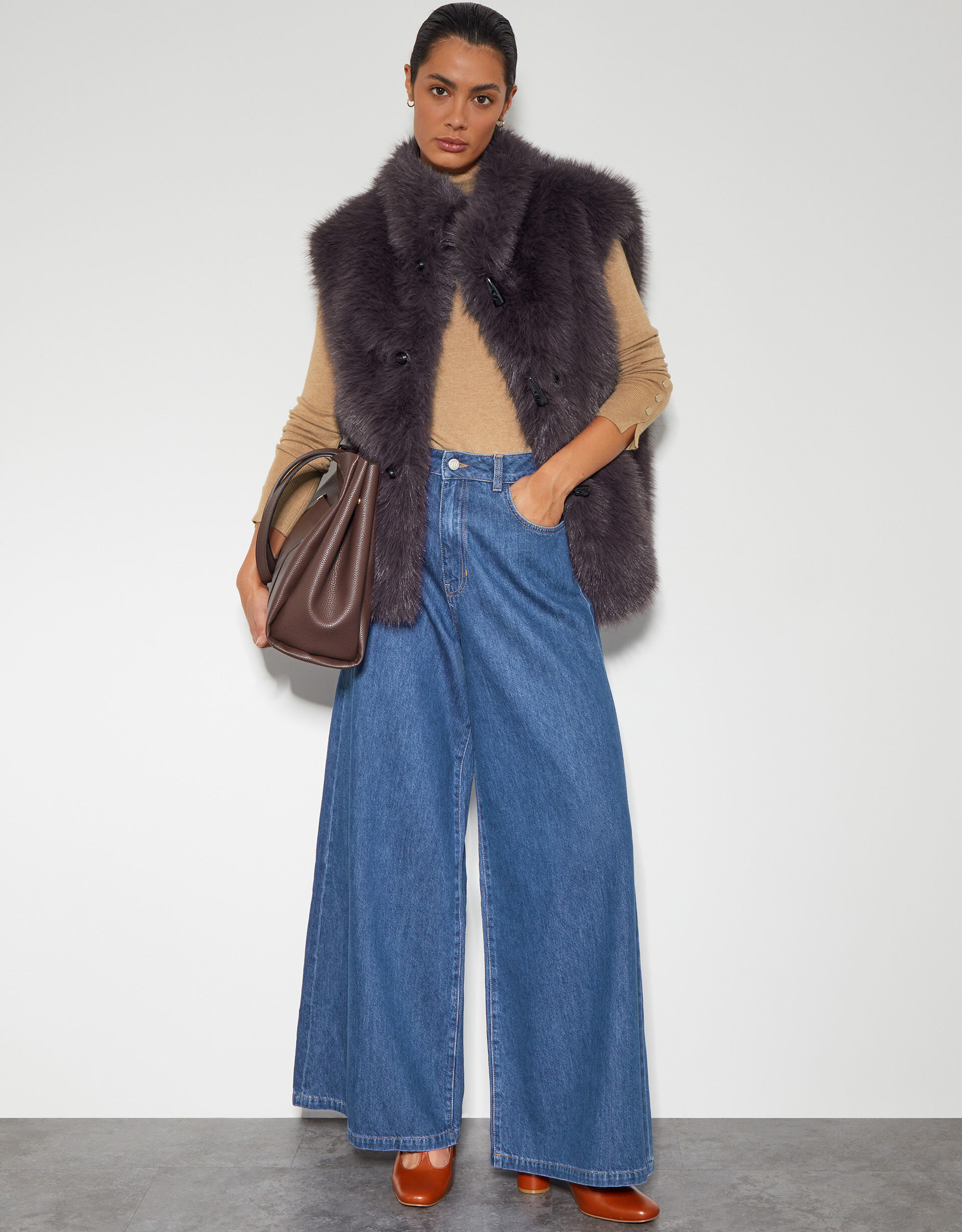 Fur gilet womens uk sale