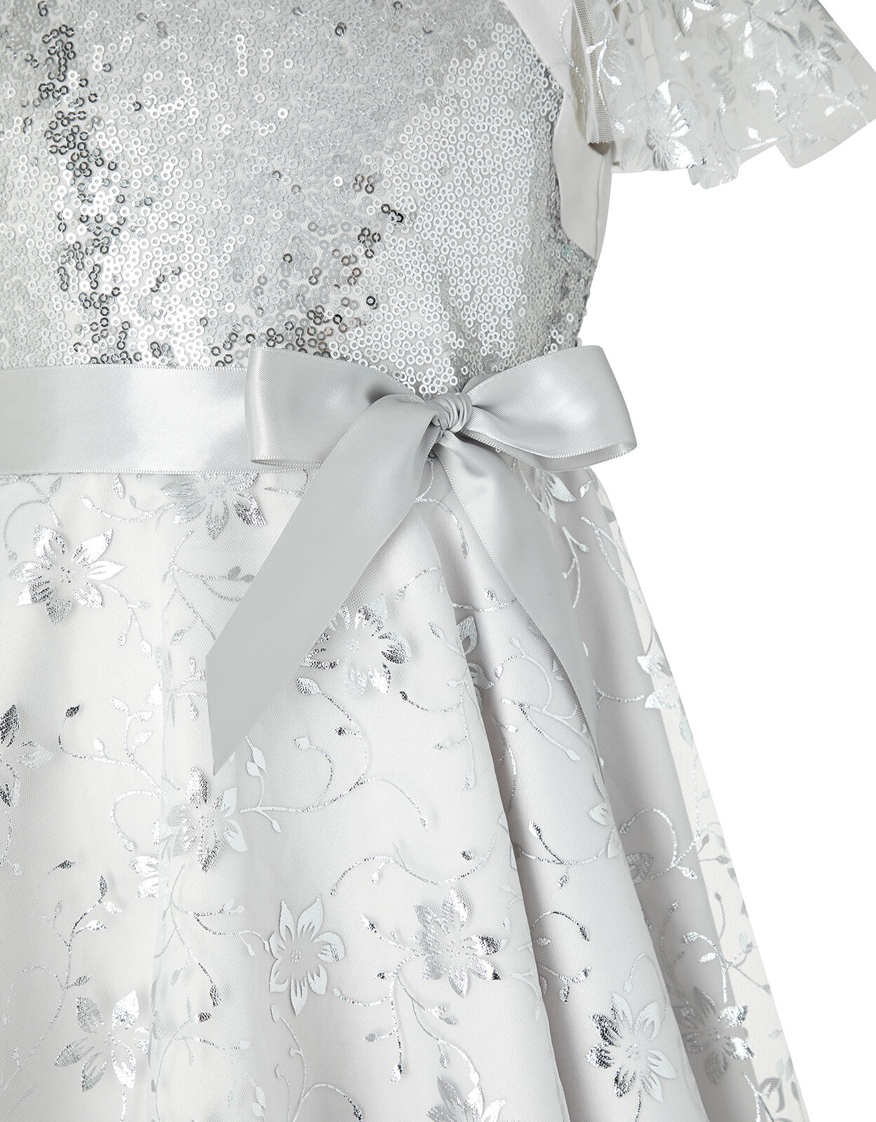 monsoon silver sequin dress
