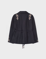 East Esme Embroidered Jacket, Grey (CHARCOAL), large