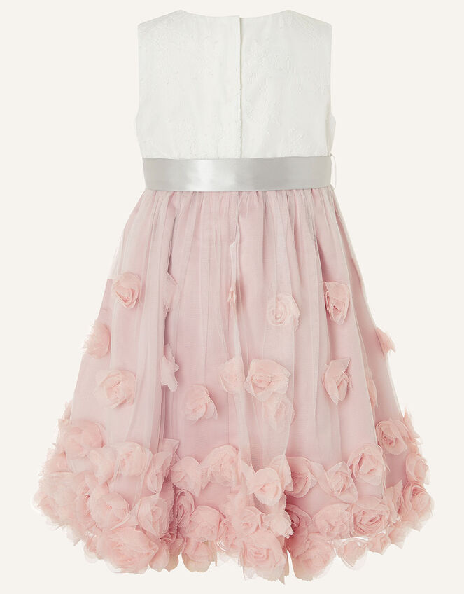 Baby Ianthe 3D Flower Dress, Pink (DUSKY PINK), large