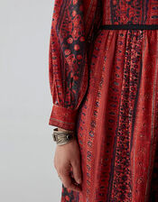 Maison Hotel Dalida Embroidered Dress, Red (RED), large