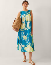 Amisha Tunic Midi Dress, Teal (TEAL), large