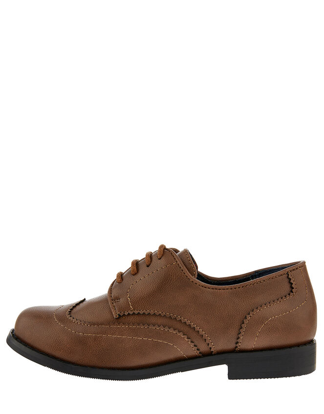 Boys' Oxford Brogue Shoes, Brown (BROWN), large