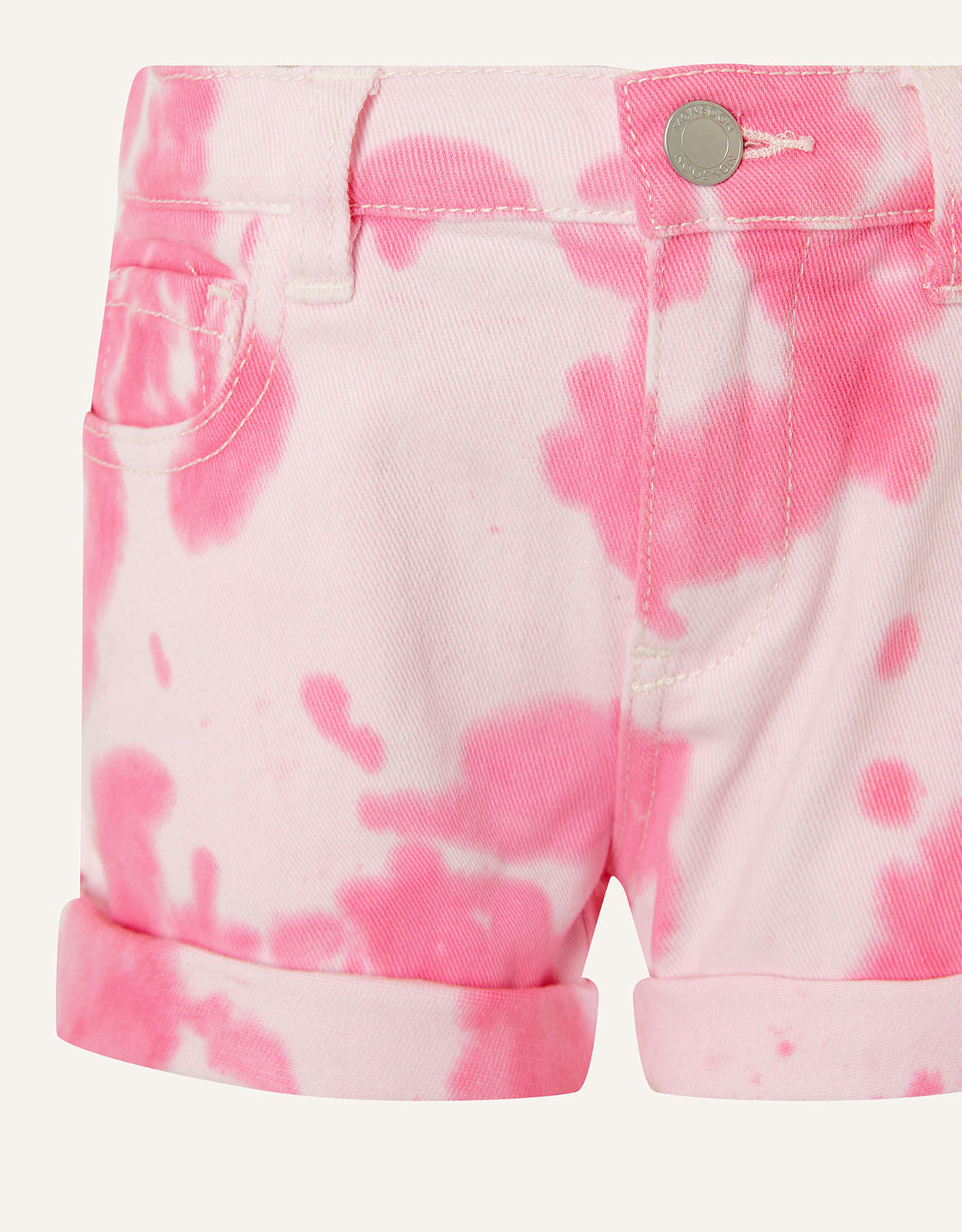 Tie Dye Denim Shorts Pink | Girls