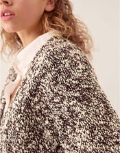 East Willow Boucle Knit Cardigan, Brown (BROWN), large