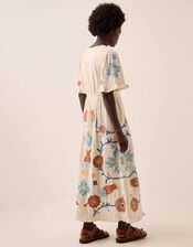 East Odeline Embroidered Dobby Maxi Dress, Ivory (IVORY), large