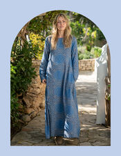 Lyrical Sisters Bandana Print Maxi Dress, Blue (BLUE), large