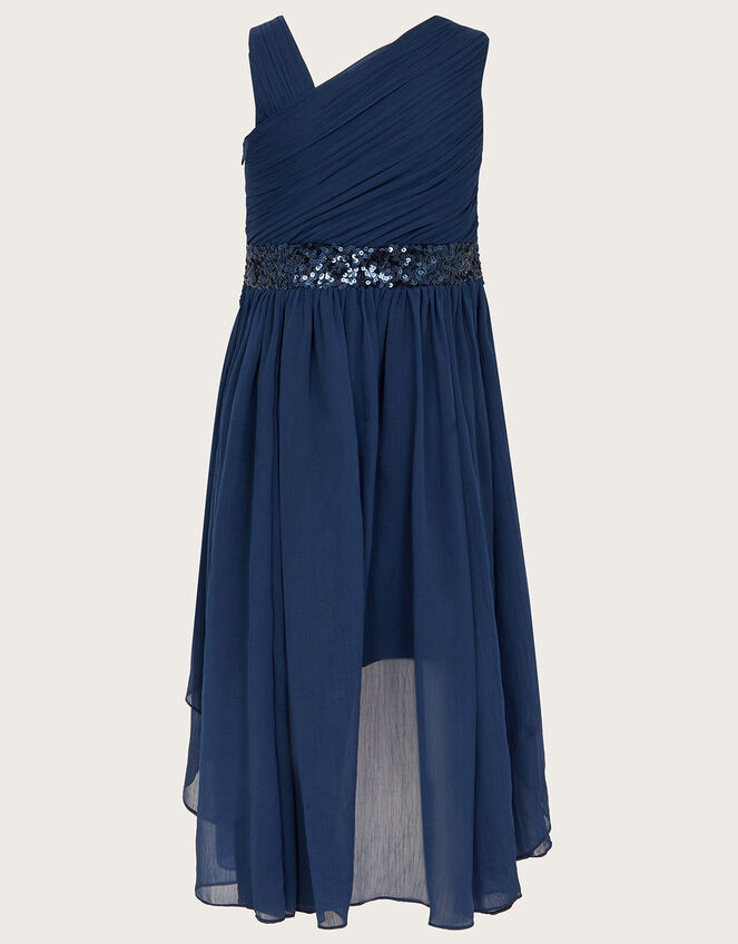 Abigail One-Shoulder Prom Dress, Blue (NAVY), large