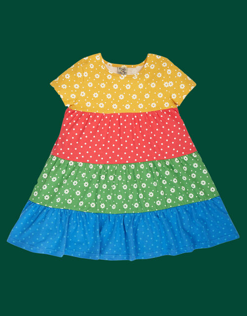 Frugi Rosie Rainbow Dress, Multi (MULTI), large