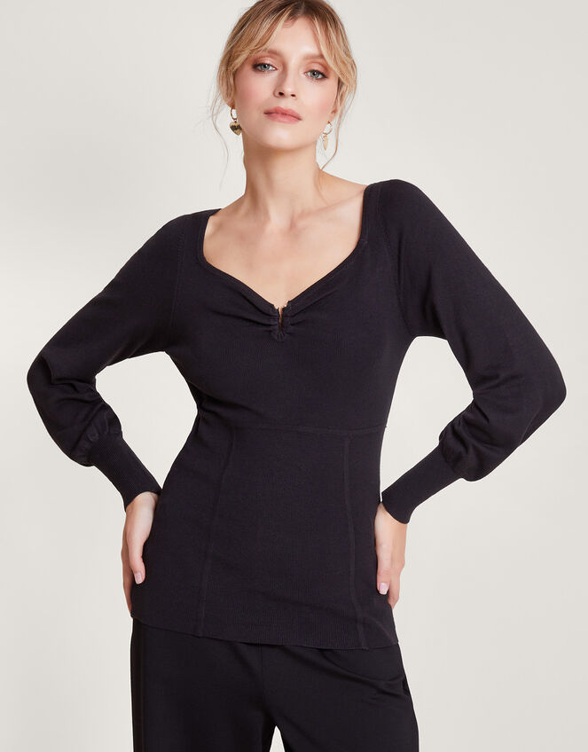 Bodice Detail Jumper, Black (BLACK), large