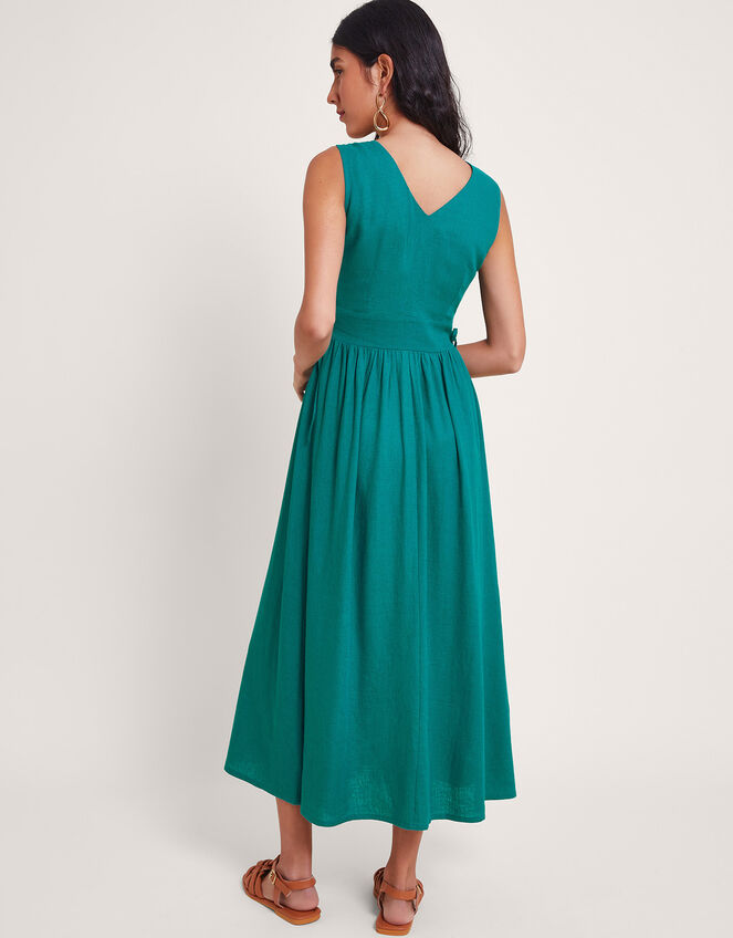 Kaya Button-Through Dress, Teal (TEAL), large
