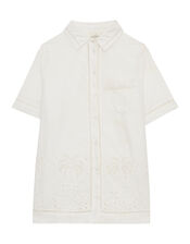 Petite Mendigote Tinia Embroidered Blouse, Natural (ECRU), large