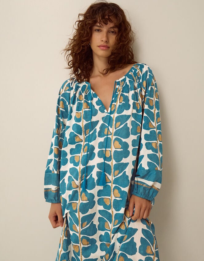 monsoon beach dress Leila Print Midi Teal Color:Black & Magenta Long Sleeve Eleanor Striped earlyaccess boho white beach dress inspired feel
