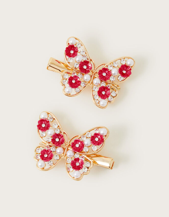 Butterfly Hair Clips Set of Two, , large