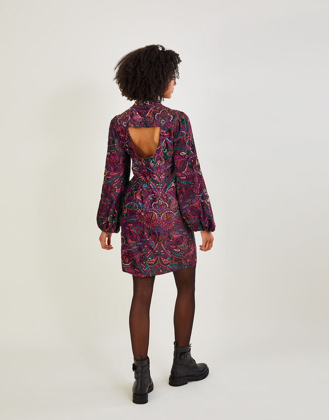 Valerie Velvet Embellished Tunic Dress, Pink (PINK), large