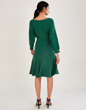 Short Pleat Cuff Dress with LENZING™ ECOVERO™, Green (GREEN), large