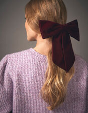 Velvet Bow Hair Clip, , large