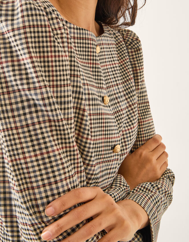 Carmen Check Print Jacket, Natural (NATURAL), large