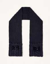 Nancy Velvet Bow Sparkle Scarf, , large