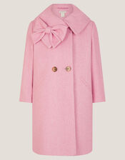 Bow Collar Coat, Pink (PINK), large