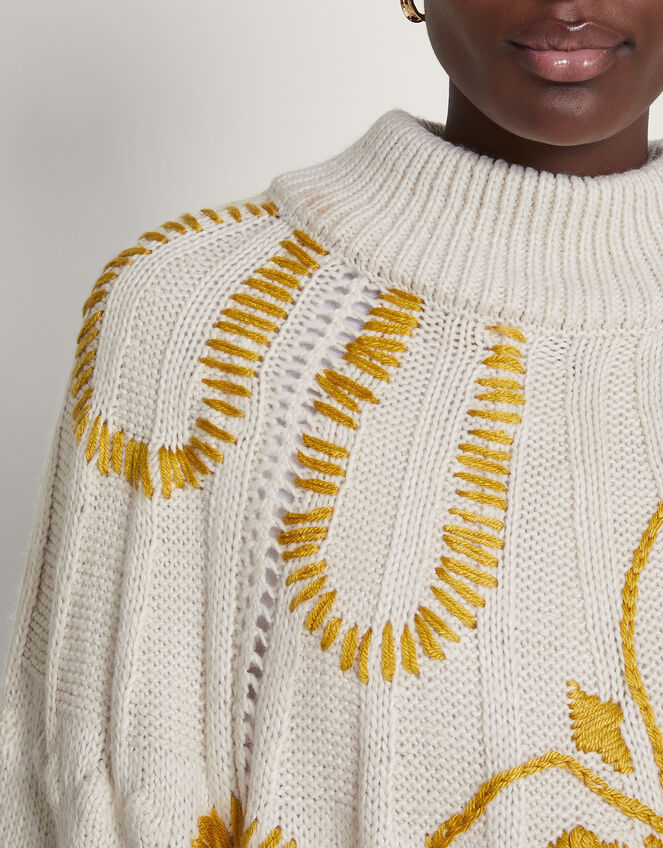 Piper Upcycled Embroidered Poncho, , large