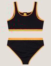 Sporty Bralette Bikini Set, Black (BLACK), large