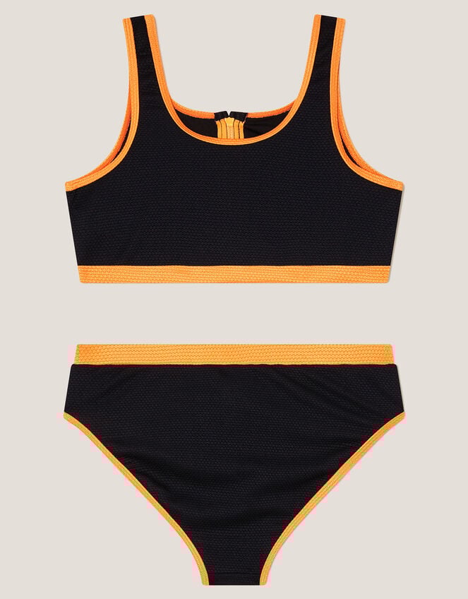 Sporty Bralette Bikini Set, Black (BLACK), large