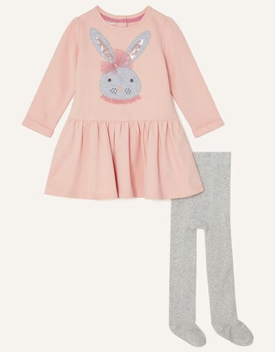 Baby Bunny Dress and Tights Set Pink, Pink (PINK), large