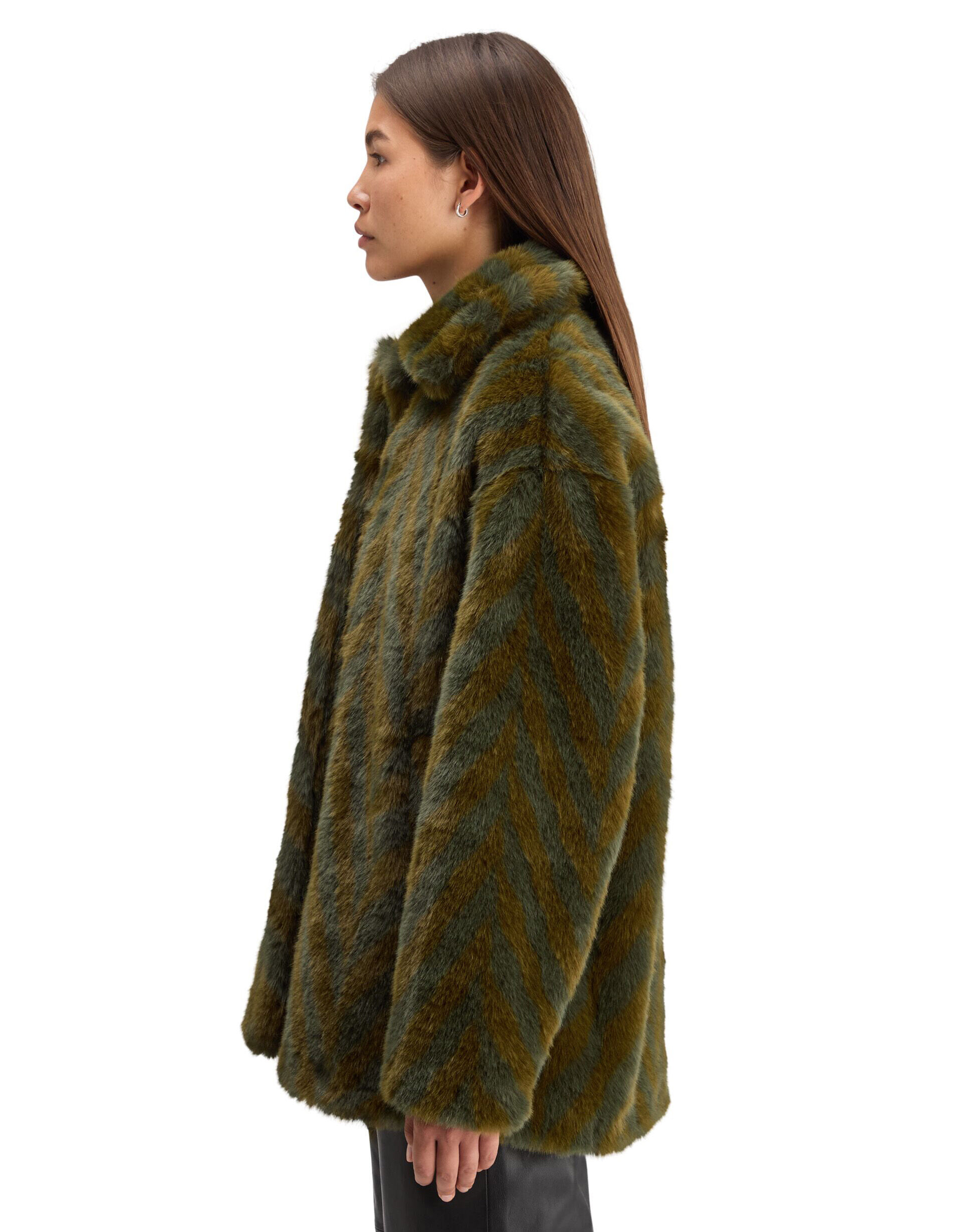 Chevron fur coat clearance