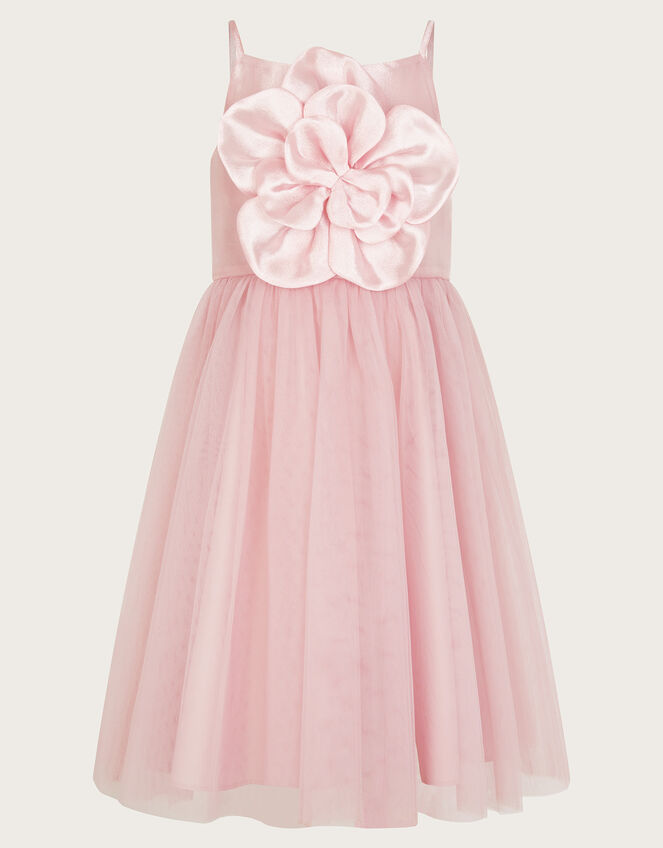 Annabelle Flower Bodice Tulle Dress, Pink (PINK), large