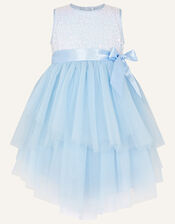 Baby Safire Sequin Tulle Dress, Blue (BLUE), large
