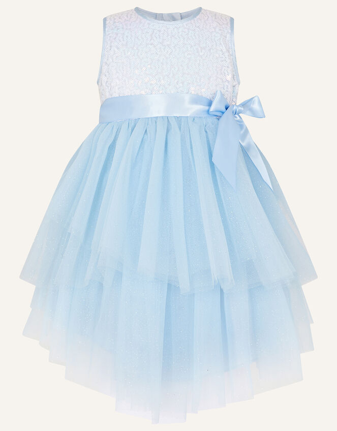 Baby Safire Sequin Tulle Dress, Blue (BLUE), large