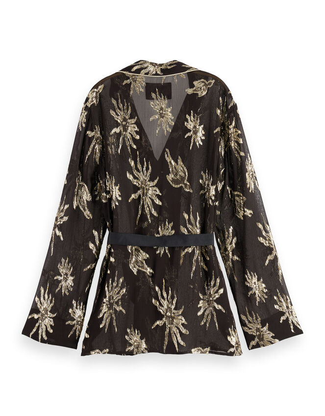 Scotch and Soda Mystic Sky Metallic Shirt, Black (BLACK), large