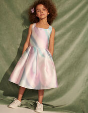 Jolene Unicorn Marble Duchess Twill Dress, Multi (MULTI), large