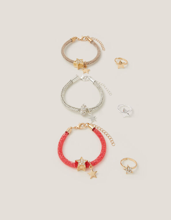 6-Pack Tube Bracelets & Star Rings, , large