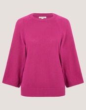 Codie &frac34; Sleeve Jumper, Pink (PINK), large