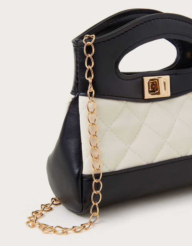 Monochrome Quilted Mini Bag, , large